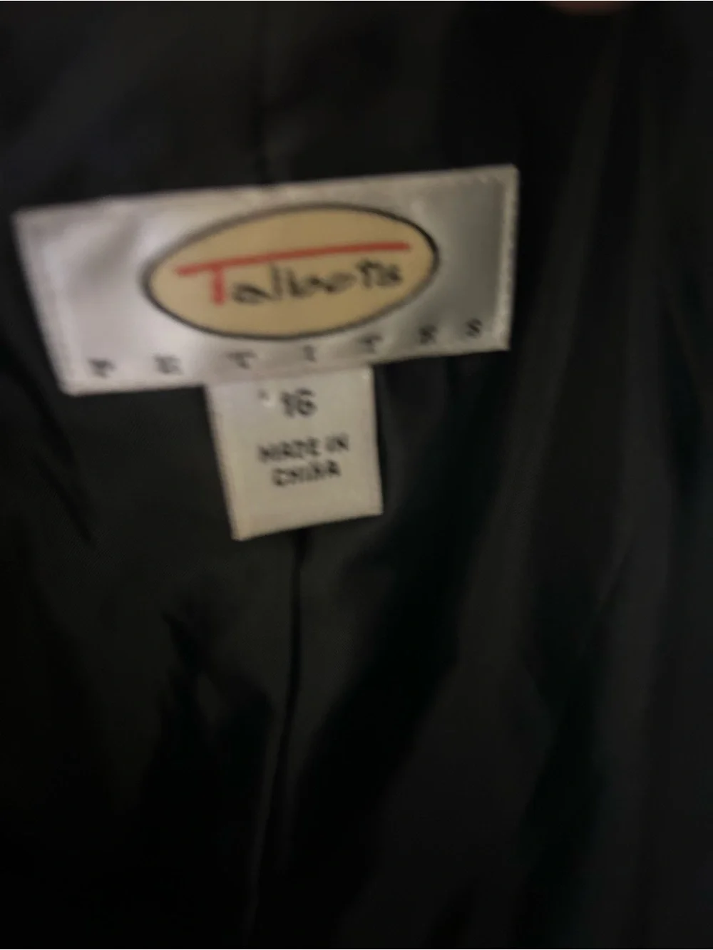 Talbots Black Velvet Tie-Front Blazer with Satin Shawl Collar